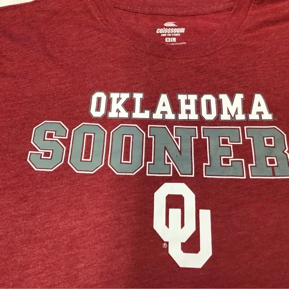 Colosseum Red Oklahoma Sooners Long Sleeve Tee men’s XL - Picture 3 of 5